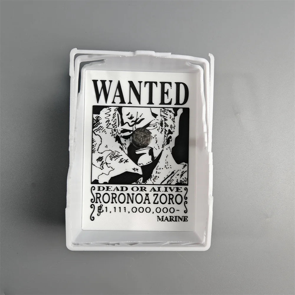 Pirate wanted poster keepsake case with warrior illustration